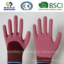 Nylon Latex Protección de trabajo Guantes Guantes de seguridad Guantes de látex